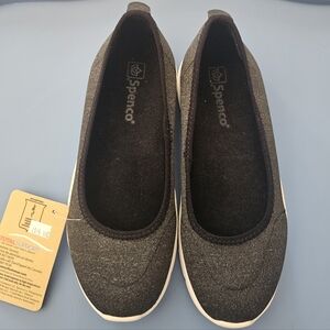 Spenco Women's Charcoal Gray Flats